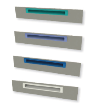 Ecoline drawer handle colours