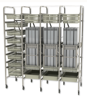 open-frame-rack-catheter-bays-high-density-large catheter box rack